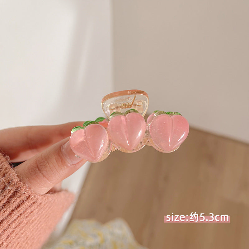 Wholesale Transparent Pink Peach Clip